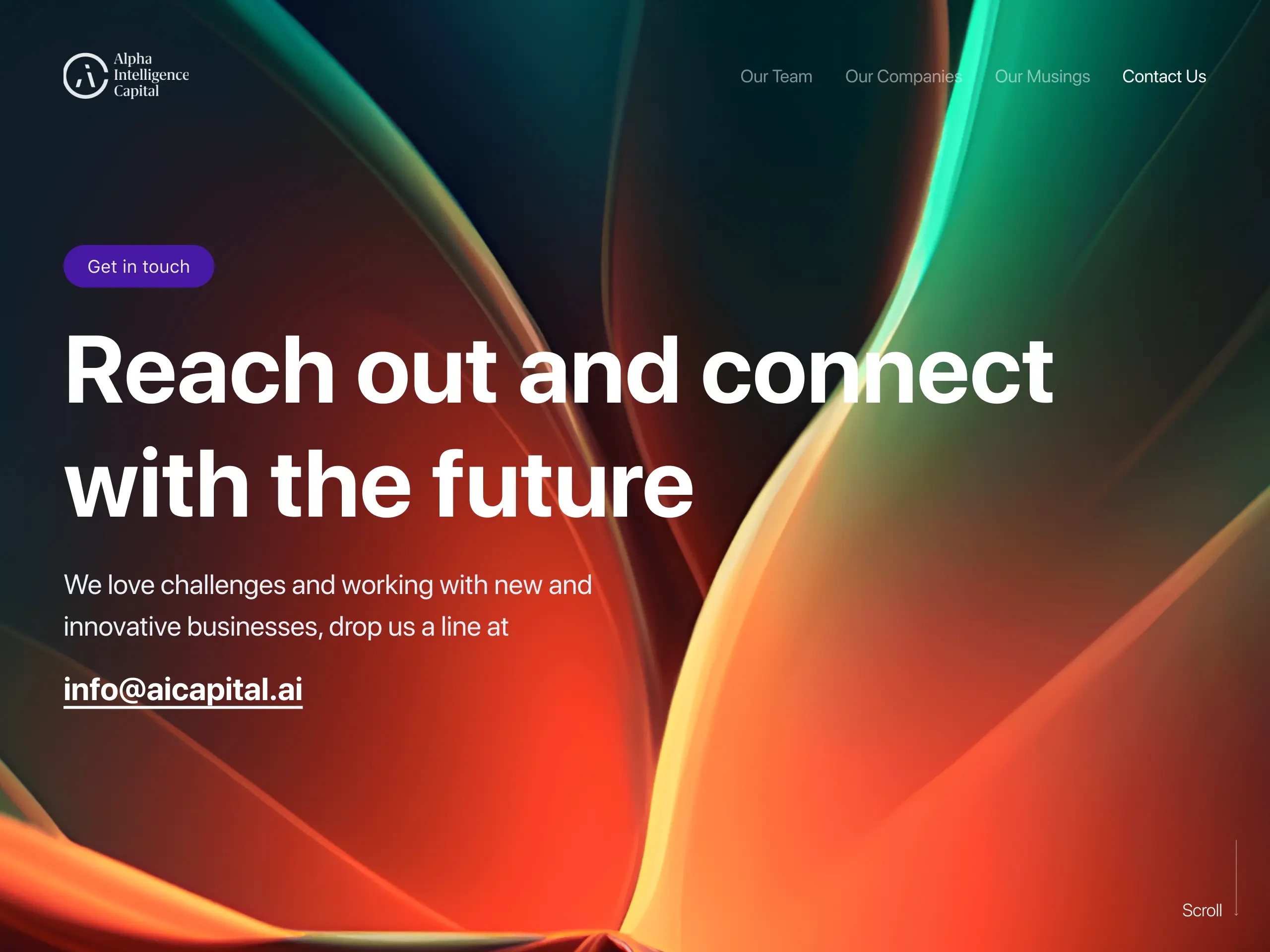 AIC website contact page design