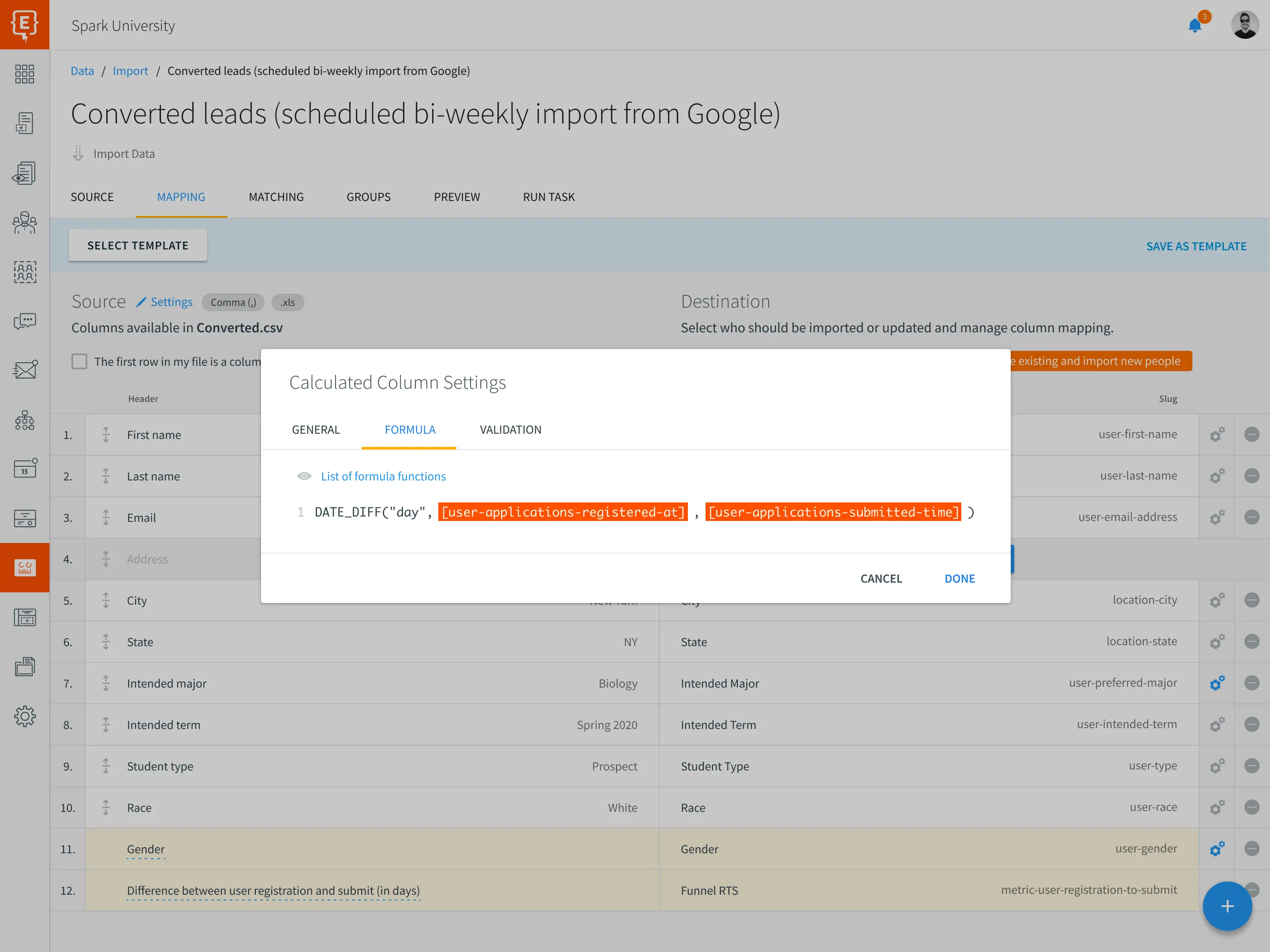 Element451 data quality dashboard with duplicate detection and cleansing tools
