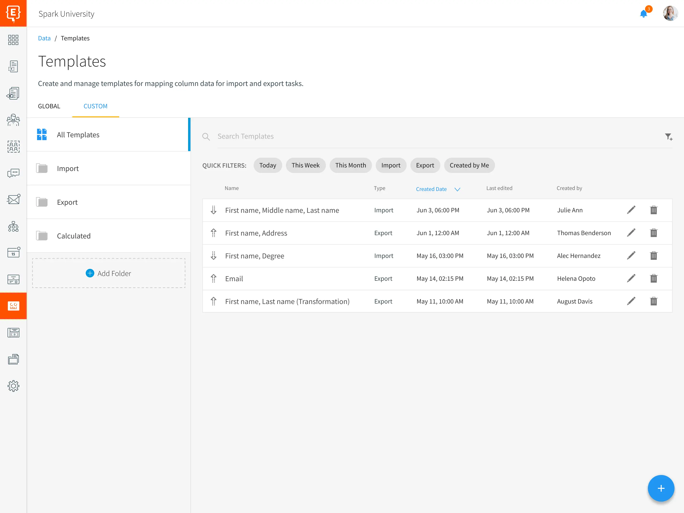 Element451 custom calculated fields builder with formula editor