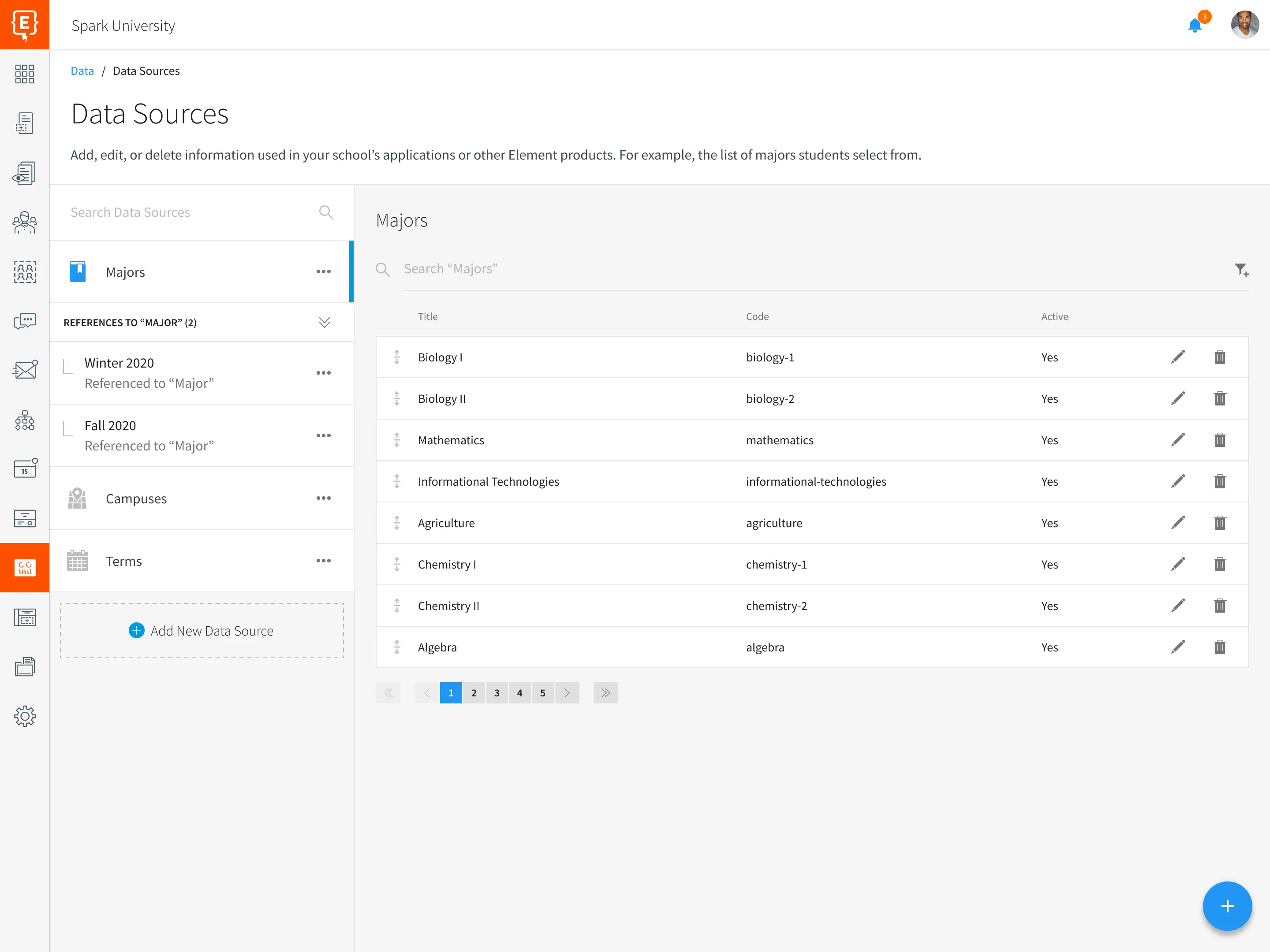 Element451 real-time data monitoring dashboard with sync status indicators