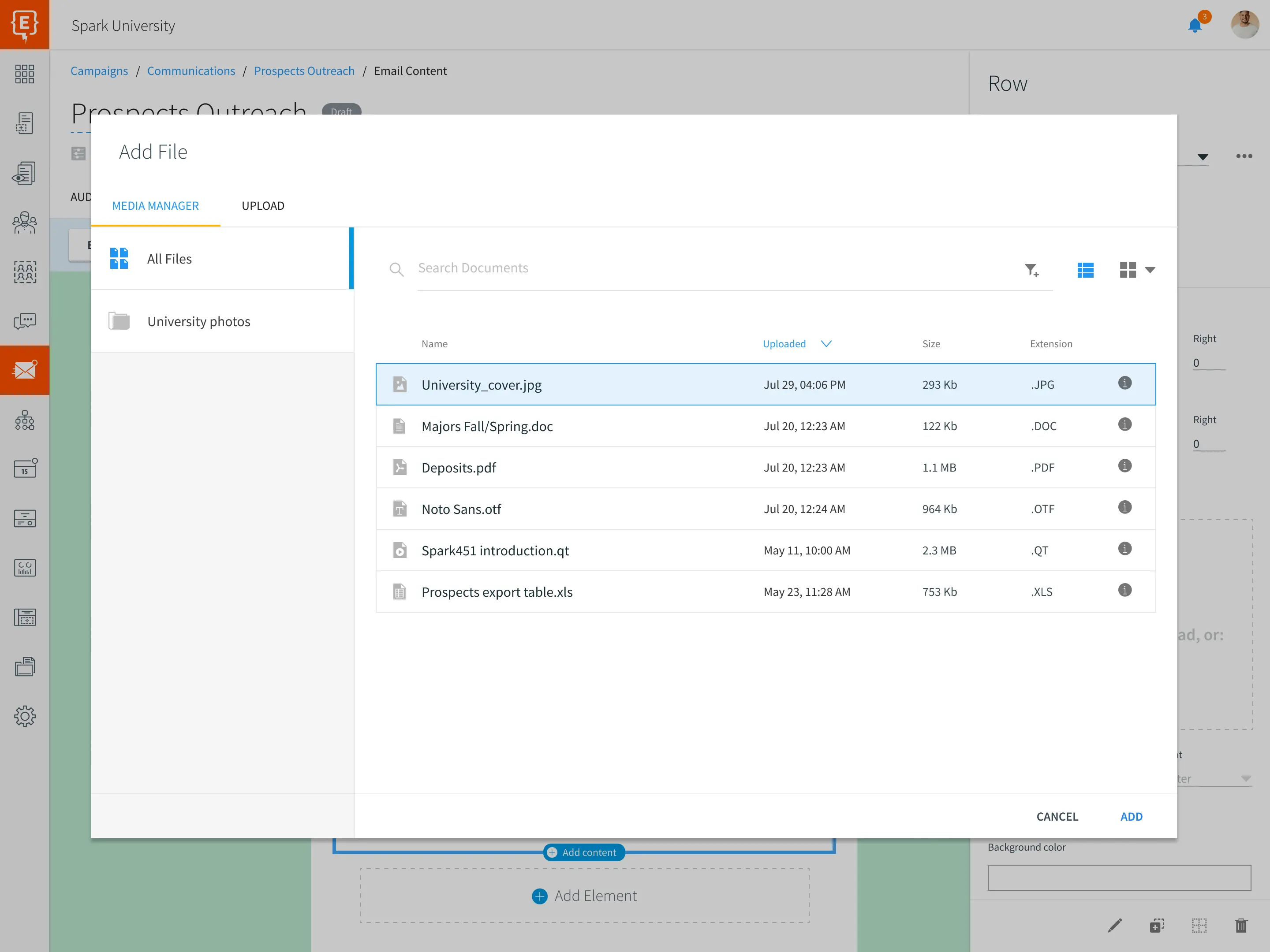 Element451 document analytics dashboard showing usage statistics and engagement metrics