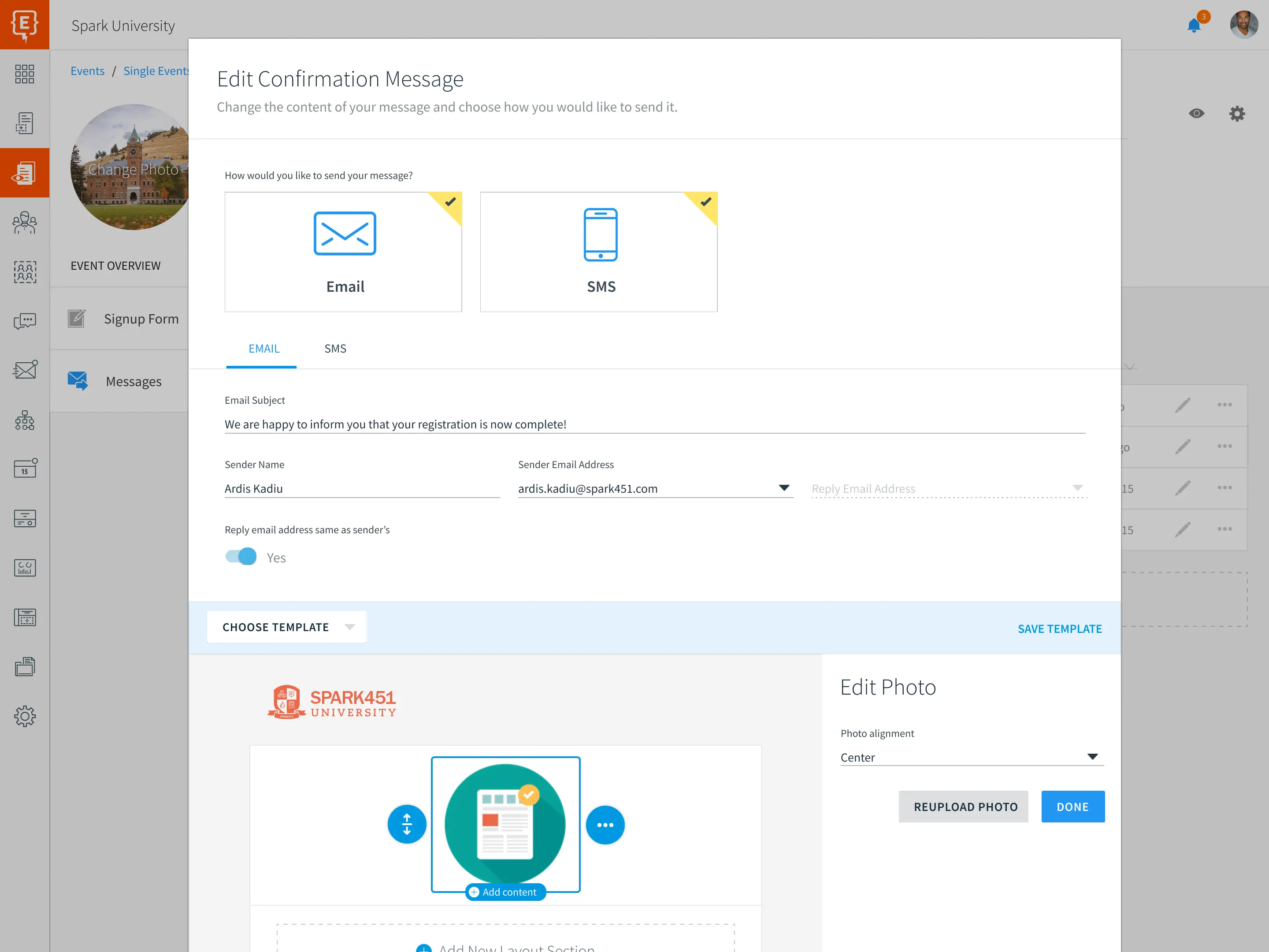 Element451 event follow-up automation with post-event surveys and communication workflows
