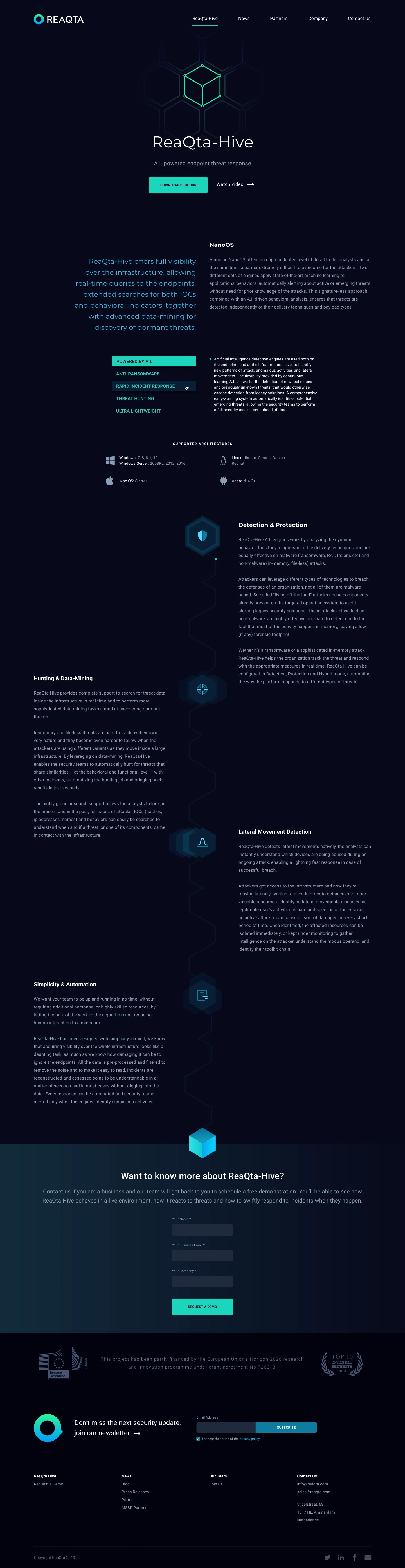 ReaQta Website 2