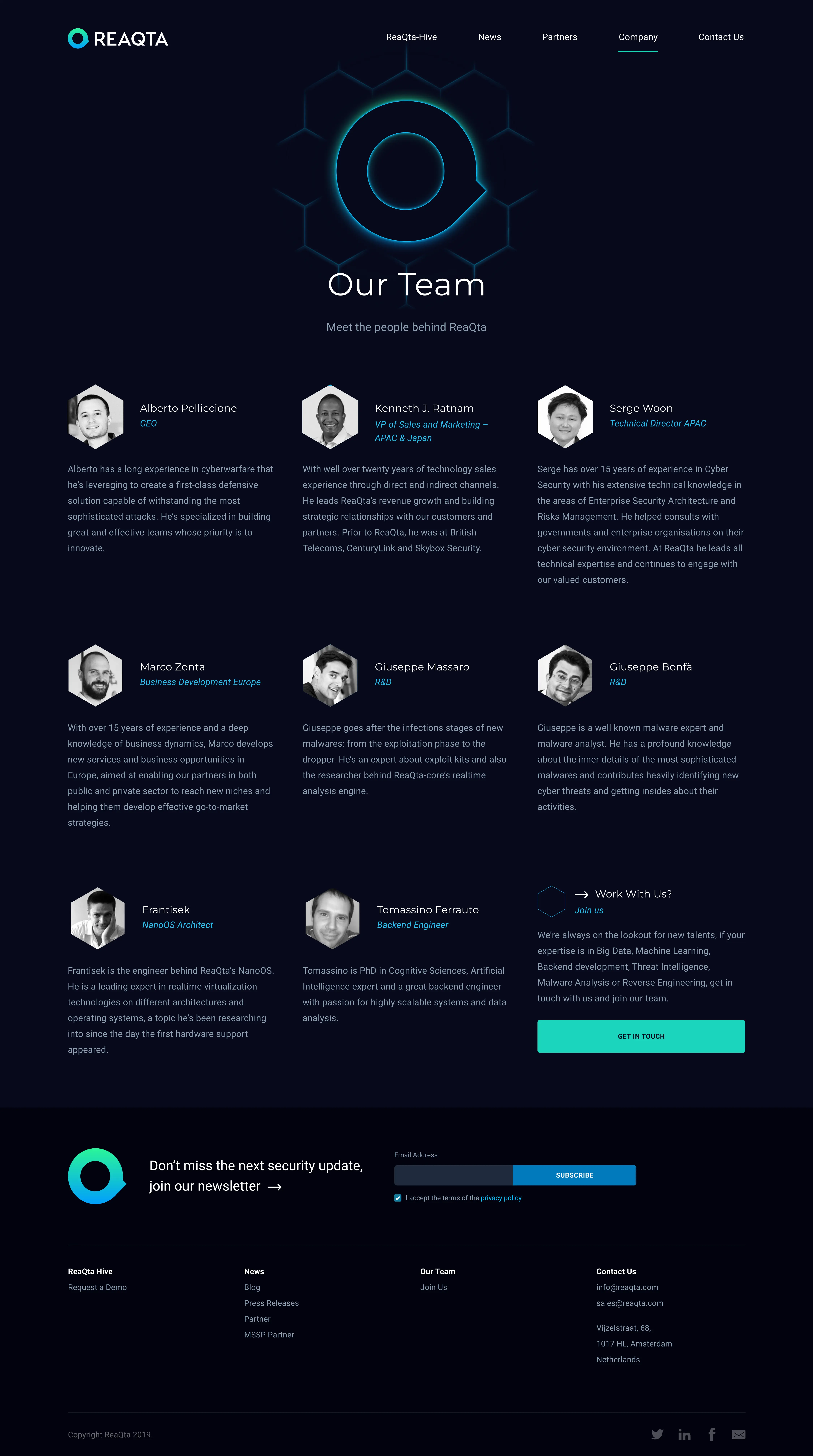 ReaQta Website 4