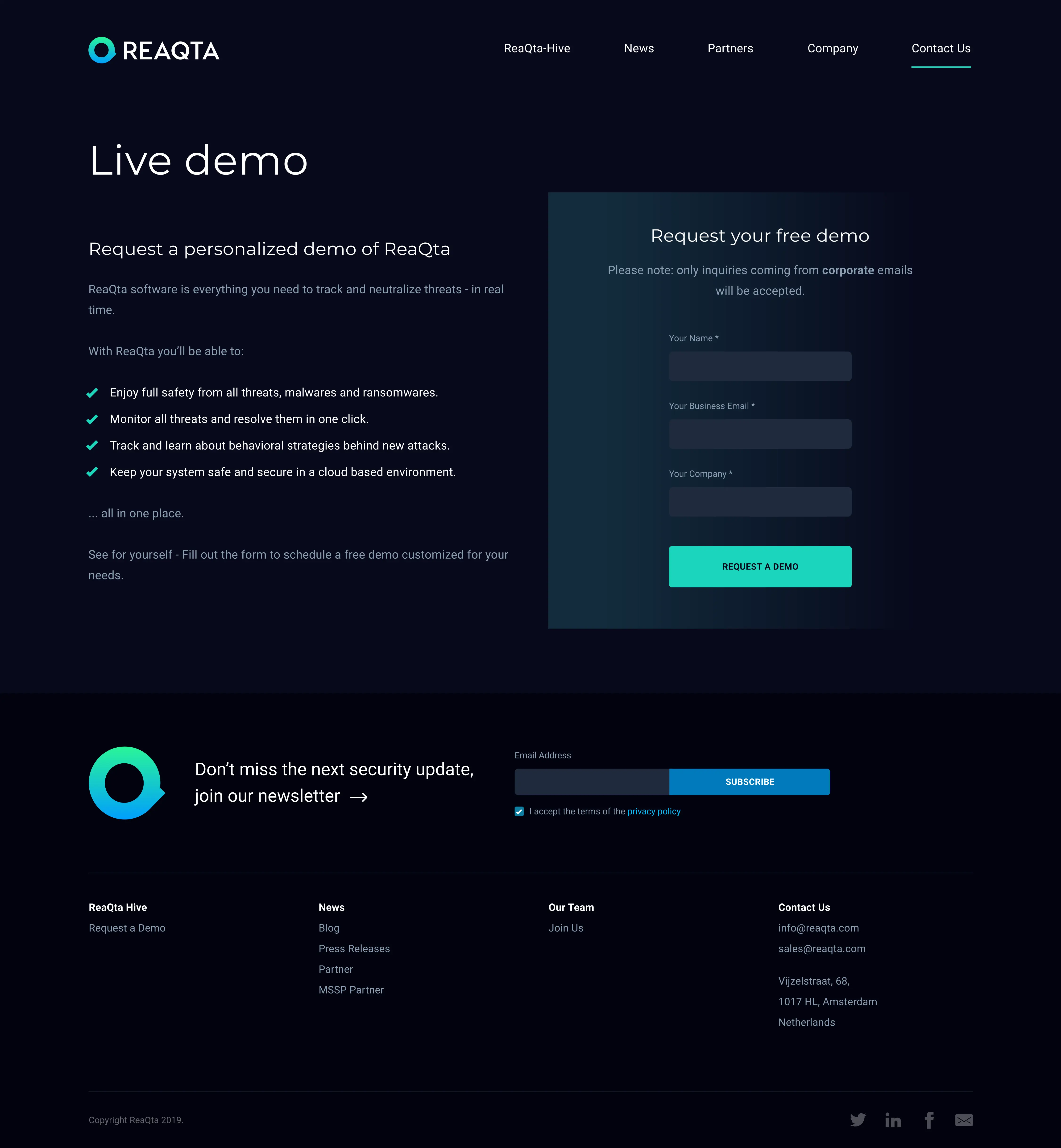 ReaQta Website 5