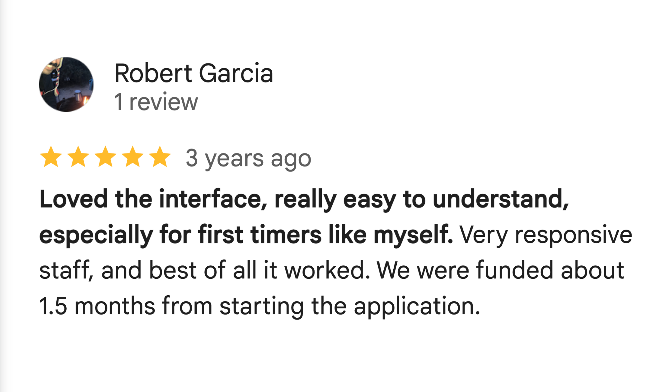 RenoFi Google Review About Good User Interface 2