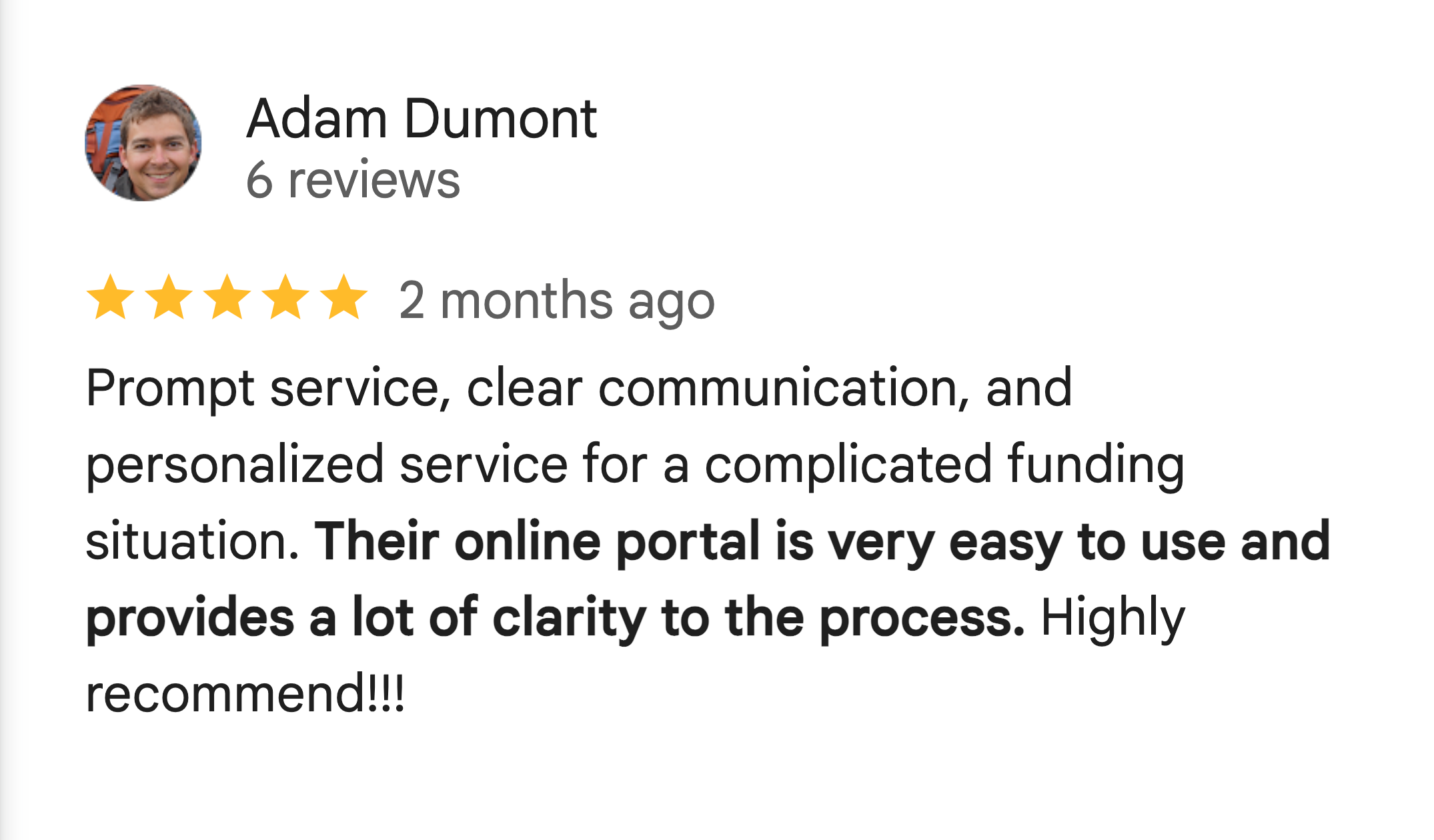 RenoFi Google Review About Good User Interface 3