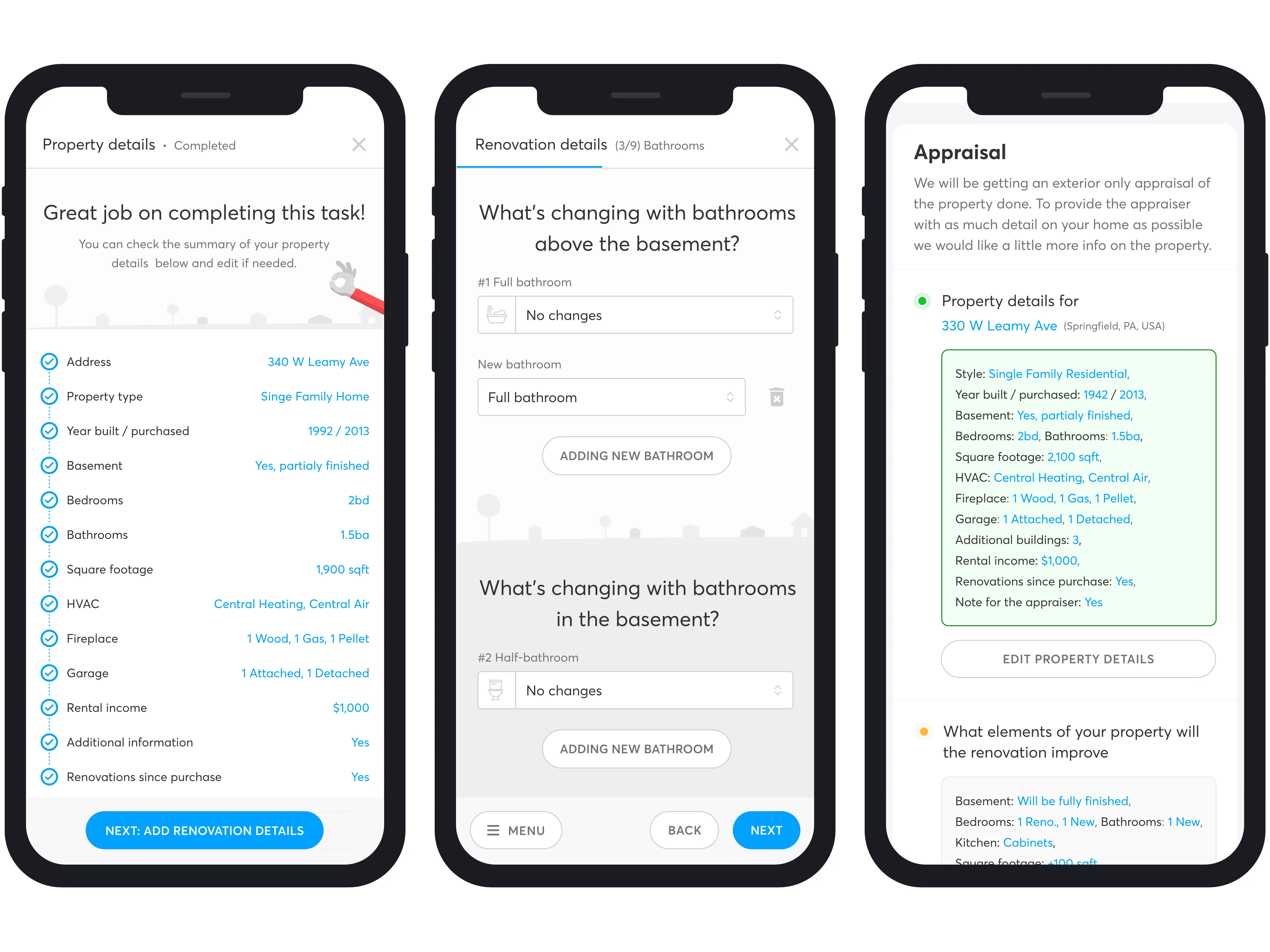 RenoFi mobile responsive design interface
