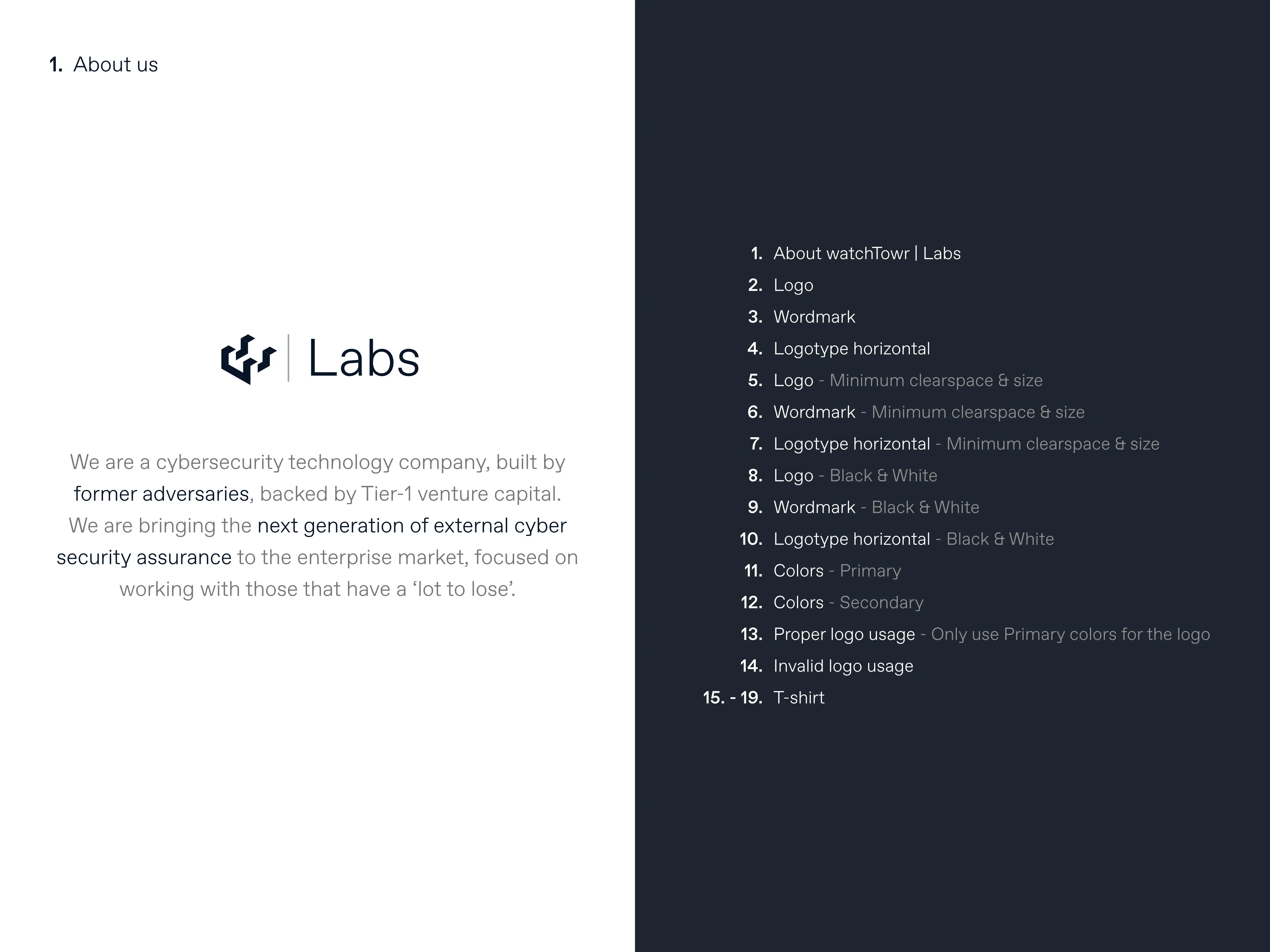 watchTowr Labs brand book page 2